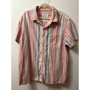 American Eagle XXL Men’s Beach/Paradise   Multicolor Cotton Short Sleeve Shirt